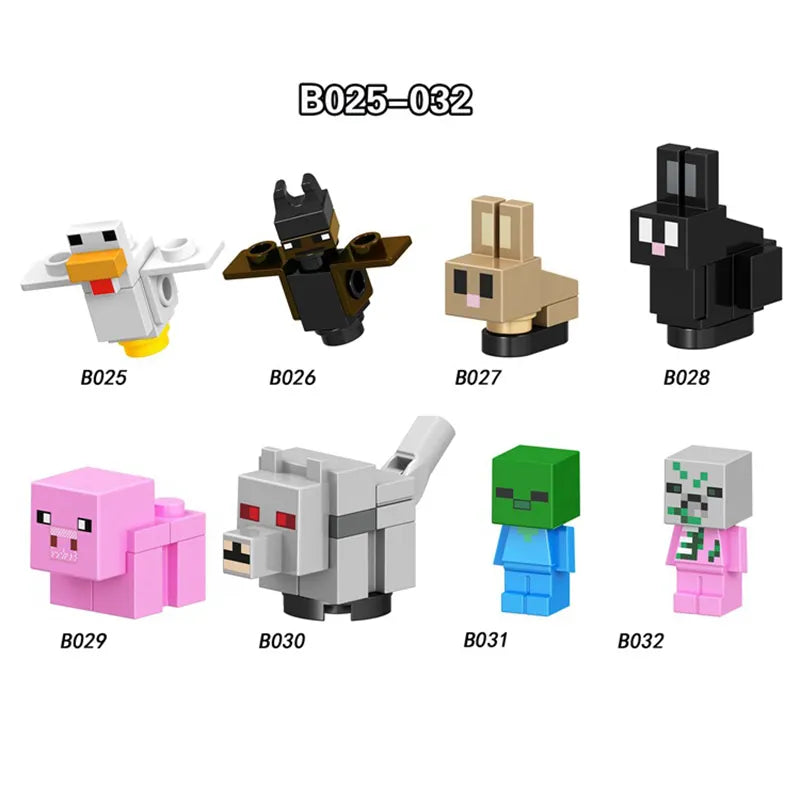 Zestaw figurek Minecraft - Zestaw x8