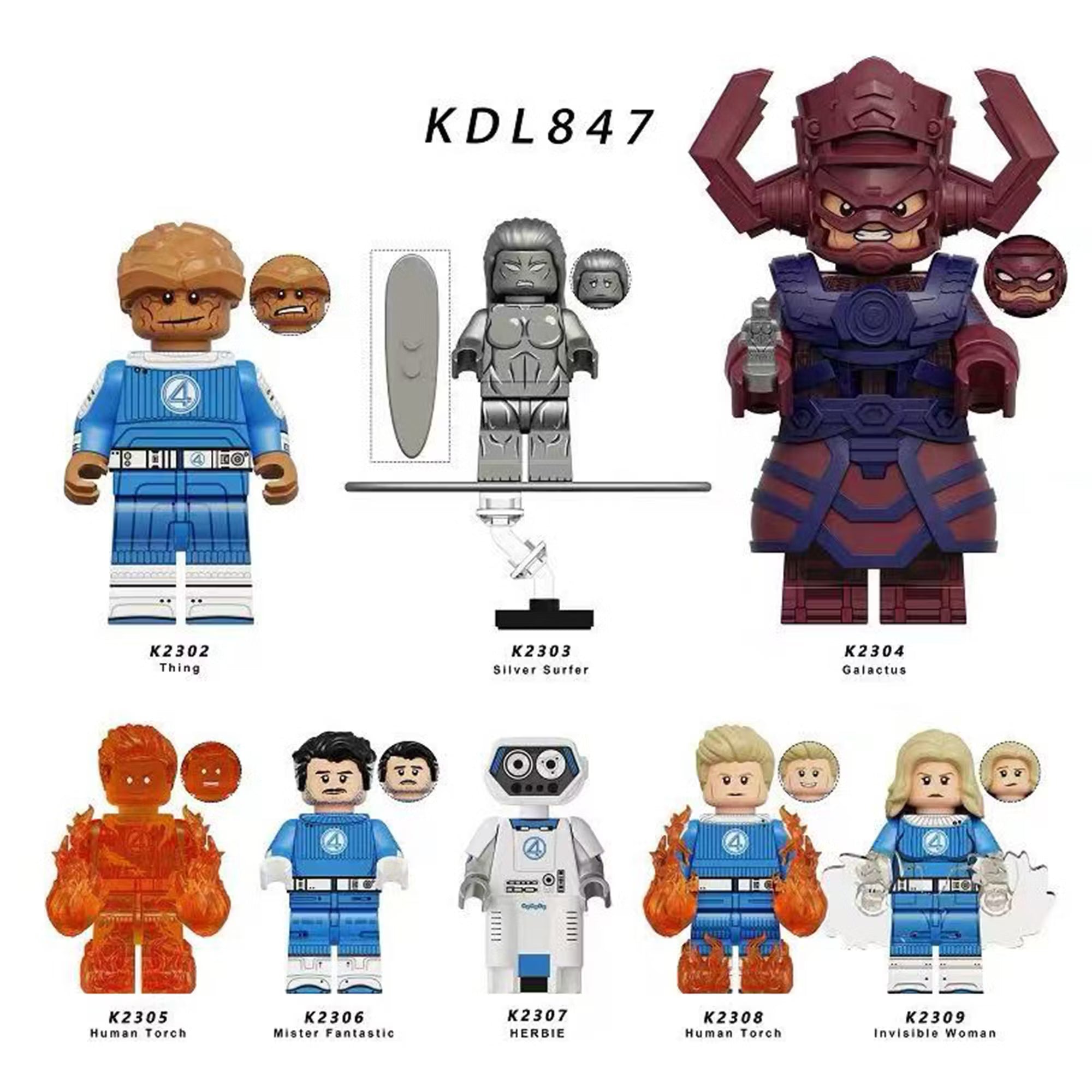 Zestaw figurek superhero fantastic four