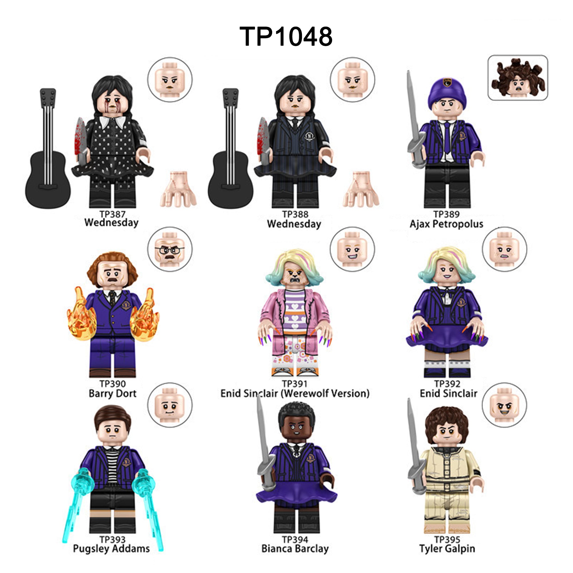 Zestaw figurek Wednesday Addams - Zestaw x9