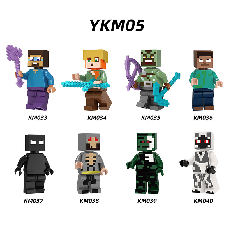 Zestaw figurek Minecraft - Zestaw x8