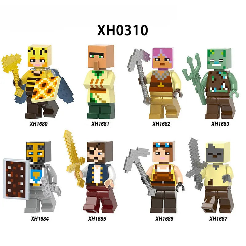 Zestaw figurek Minecraft - Zestaw x8