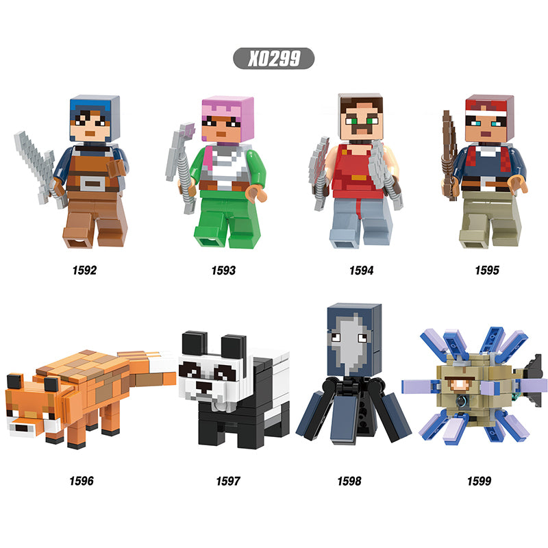 Zestaw figurek Minecraft - Zestaw x8
