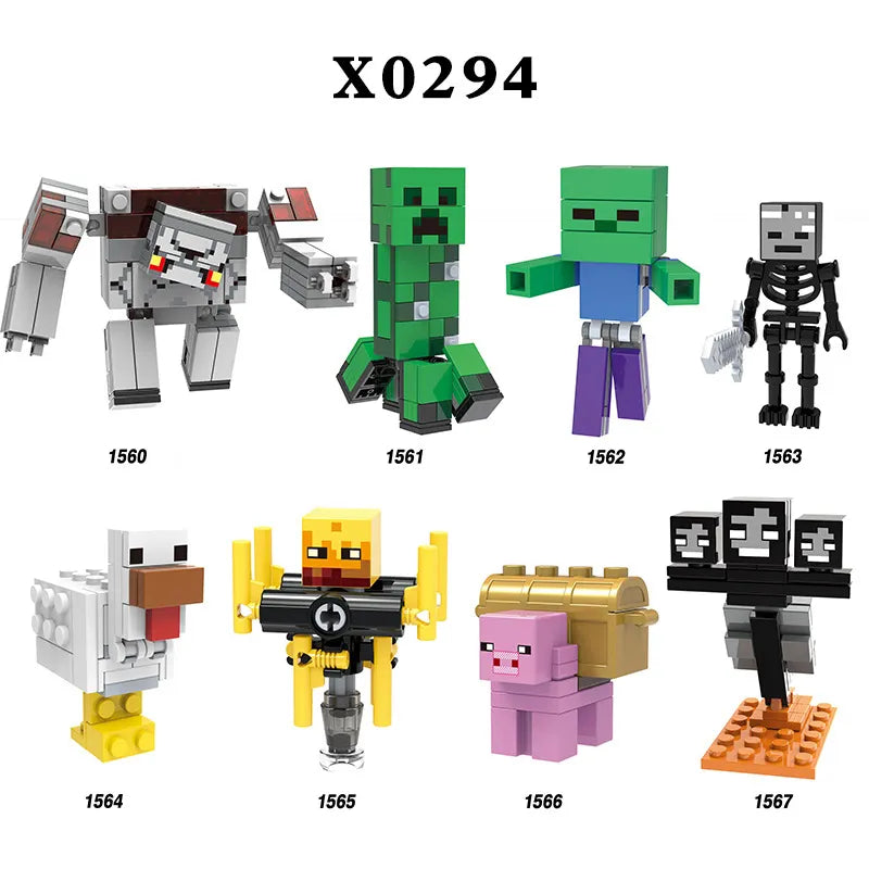 Zestaw figurek Minecraft - Zestaw x8