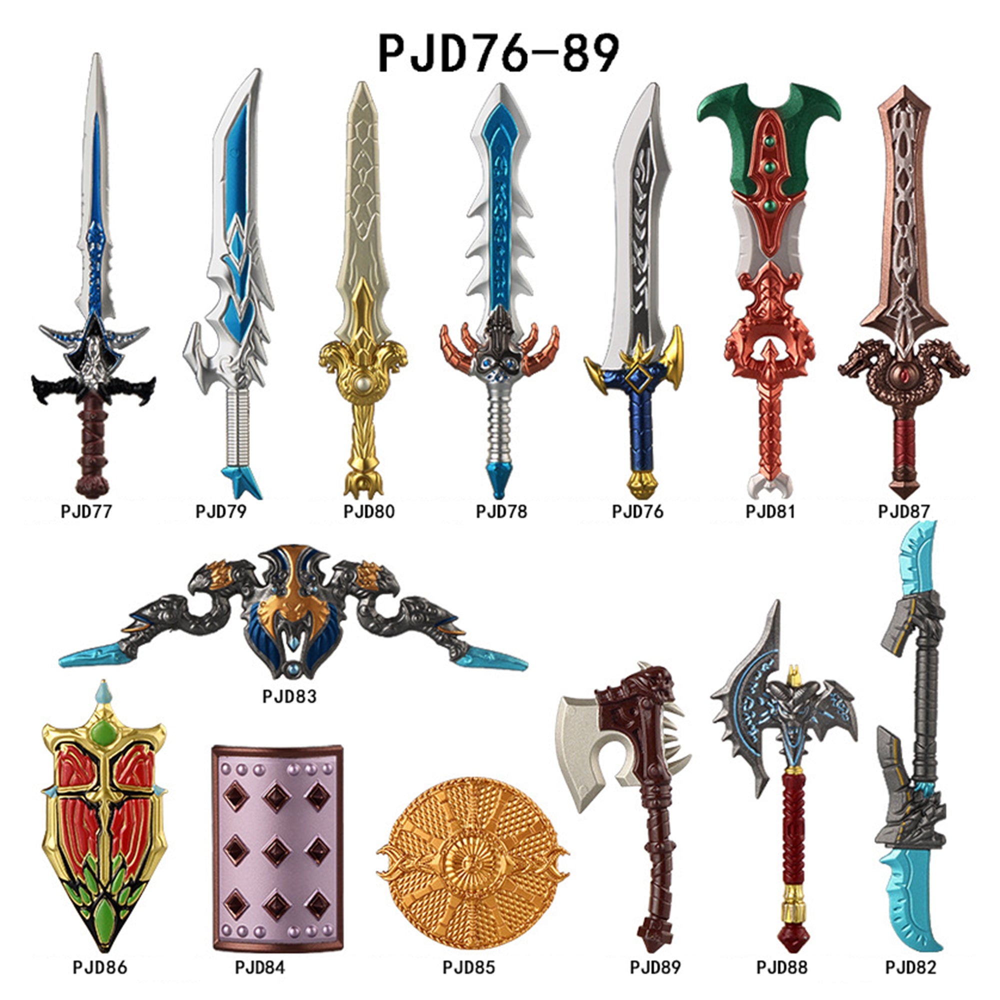 Elementy i akcesoria – Weapon - 14PCS