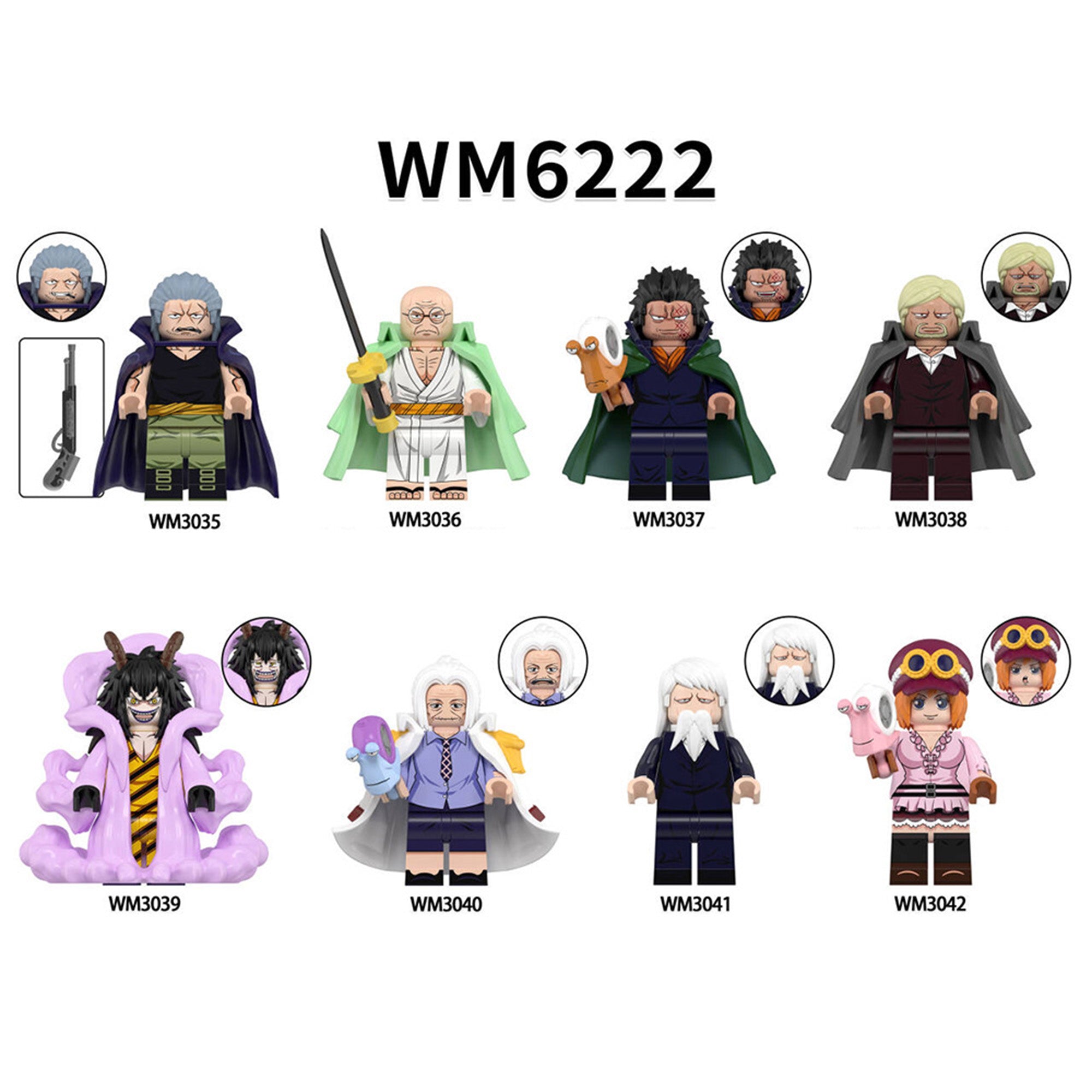 Zestaw figurek One Piece - Zestaw x8