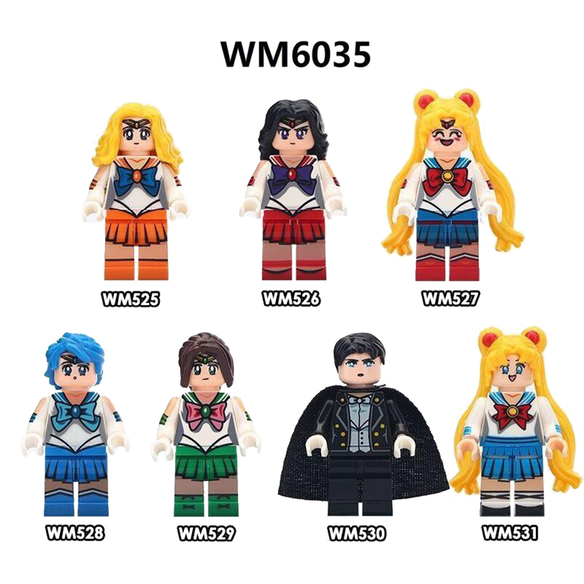 Zestaw figurek Sailor Moon - Zestaw x7