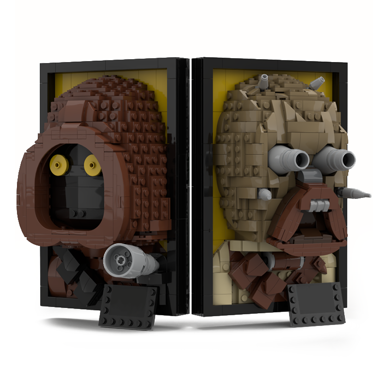 Zestaw klocków Tatooine 3D Frames - Tusken Raider and Jawa