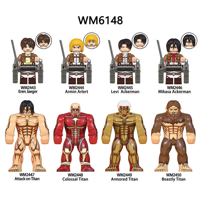 Zestaw figurek attack on titan