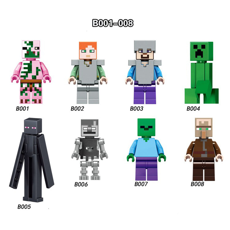 Zestaw figurek Minecraft - Zestaw x8