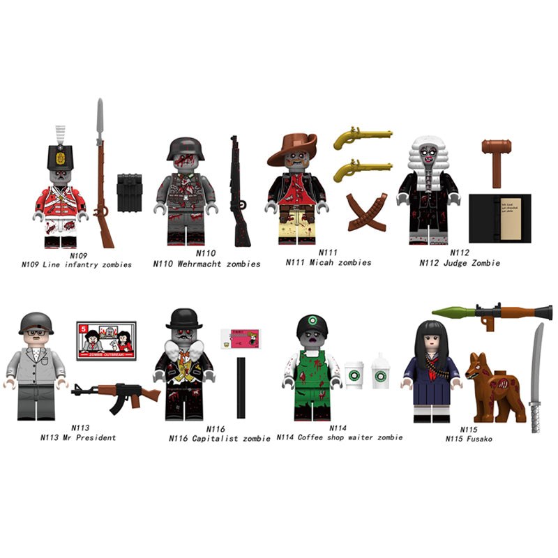 Zestaw figurek Zombie - Zestaw x8