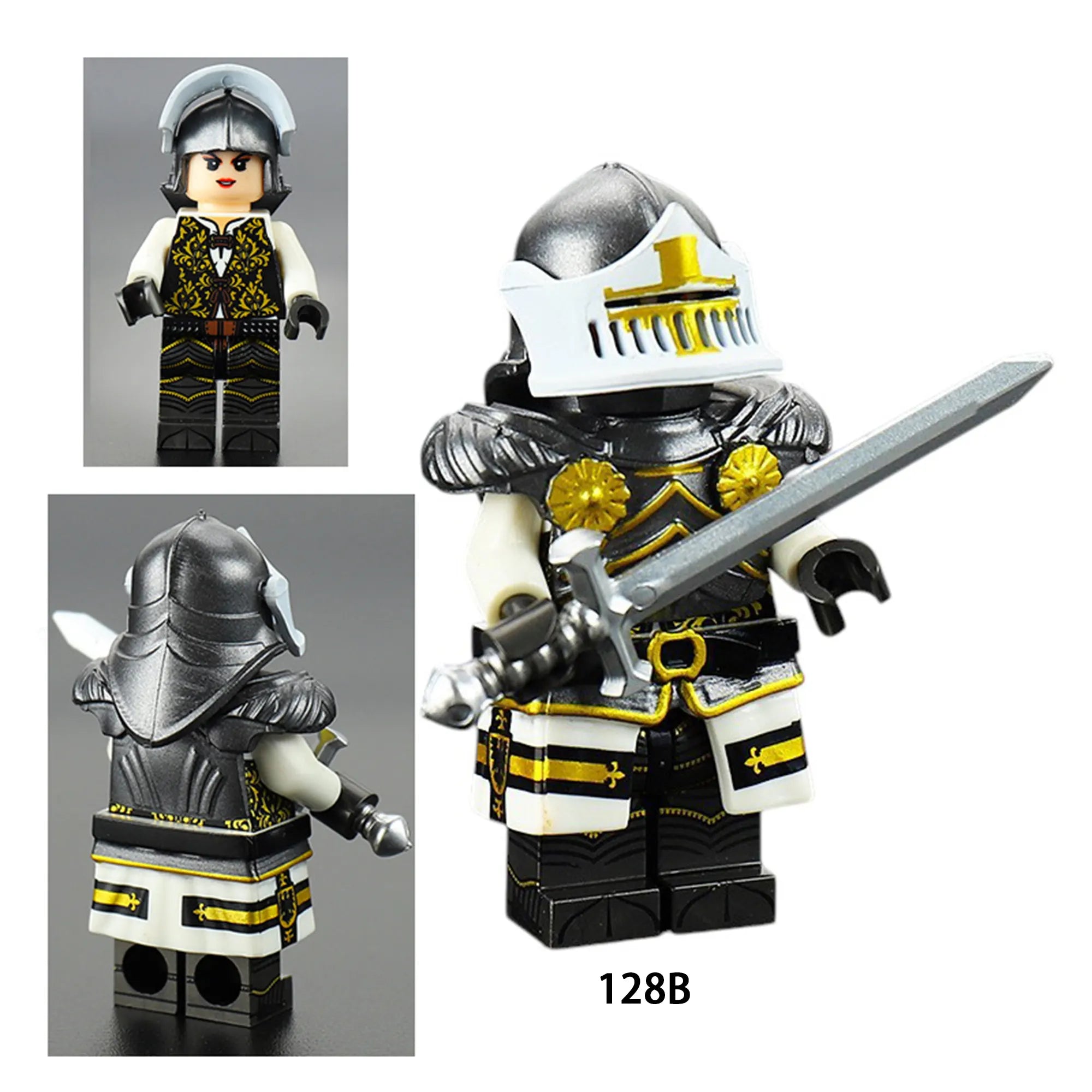 Zestaw figurek Minifigures - 128B-grey
