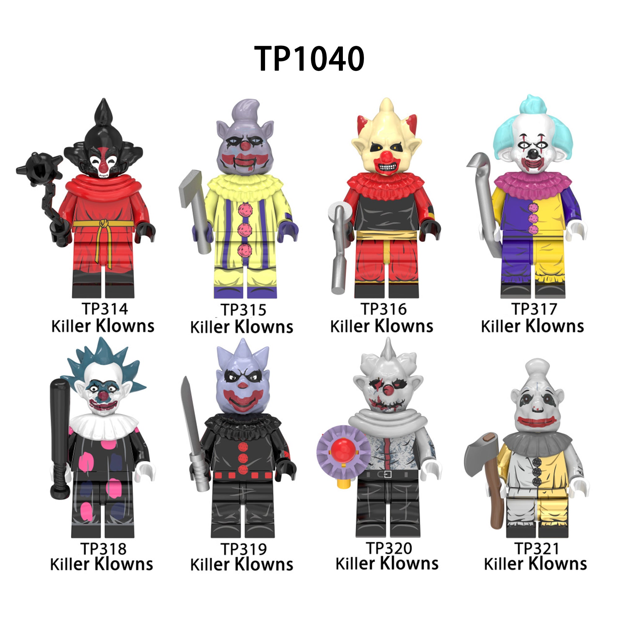 Zestaw figurek Killer Klowns - Zestaw x8