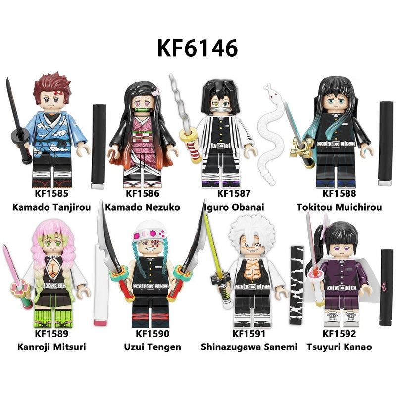 Zestaw figurek Demon Slayer - Zestaw x8