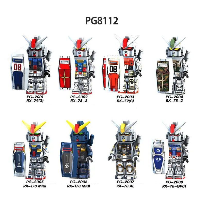 Zestaw figurek Gundam - Zestaw x8