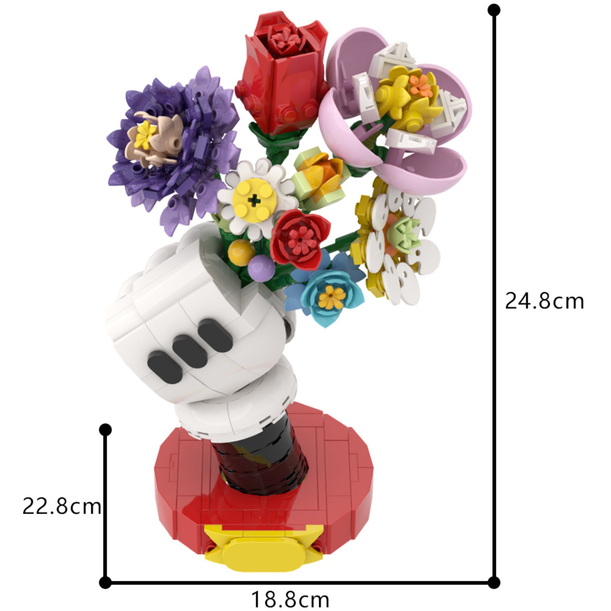 Zestaw klocków Mickey Multi-Head Rose Bouquet
