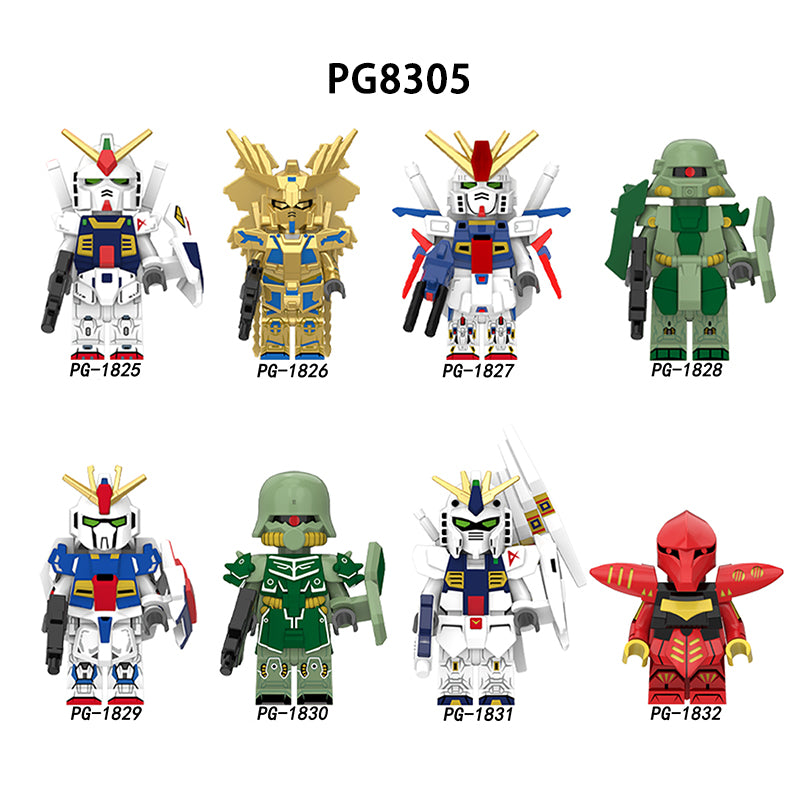Zestaw figurek GUNDAM - Zestaw x8