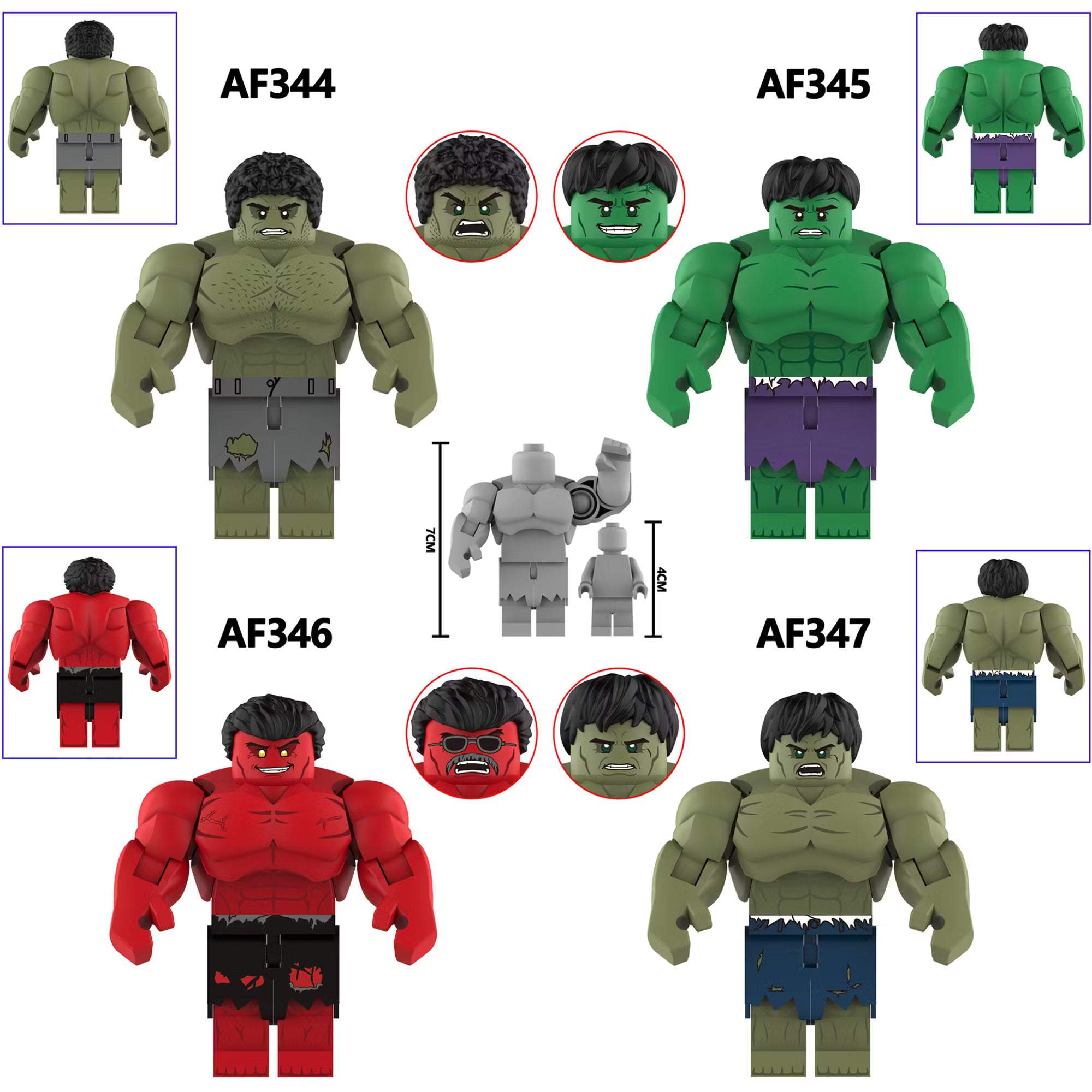 Zestaw big figurek hulka