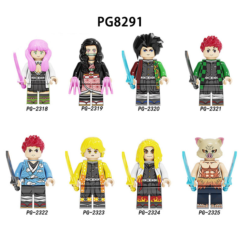 Zestaw figurek Demon Slayer - Zestaw x8
