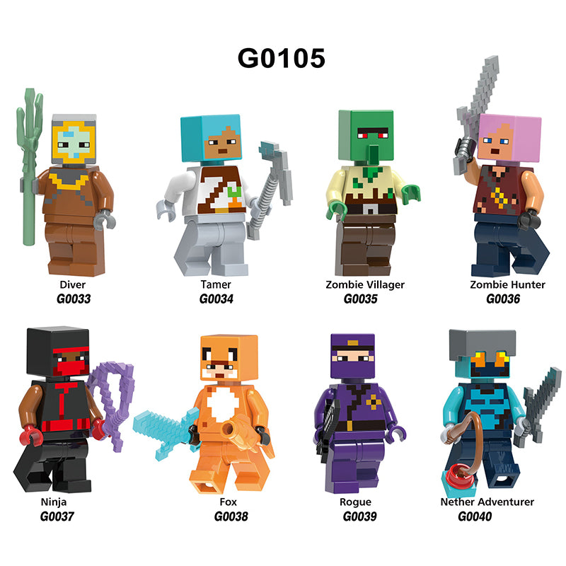 Zestaw figurek Minecraft - Zestaw x8