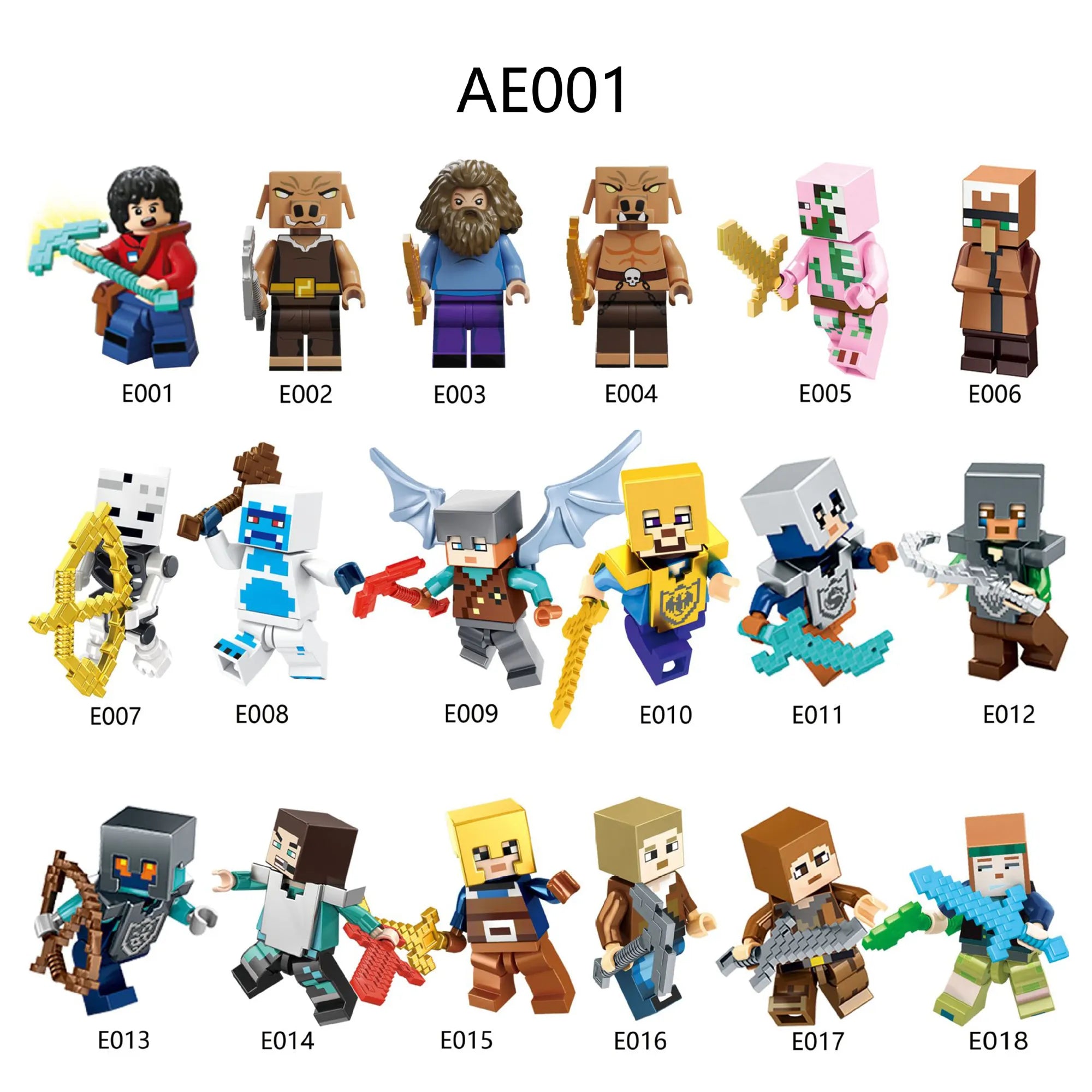 Zestaw figurek Minecraft - Zestaw