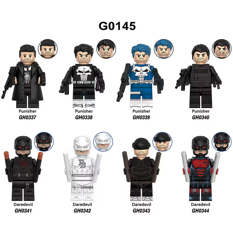 Zestaw figurek daredevil i punisher