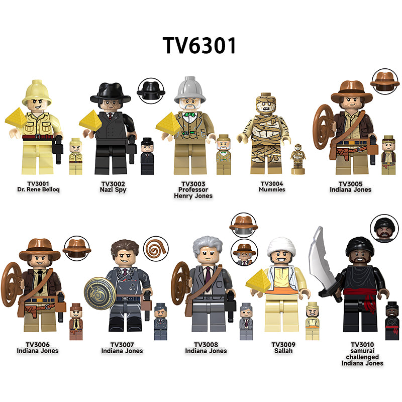 Zestaw figurek Indiana Jones - Zestaw x10