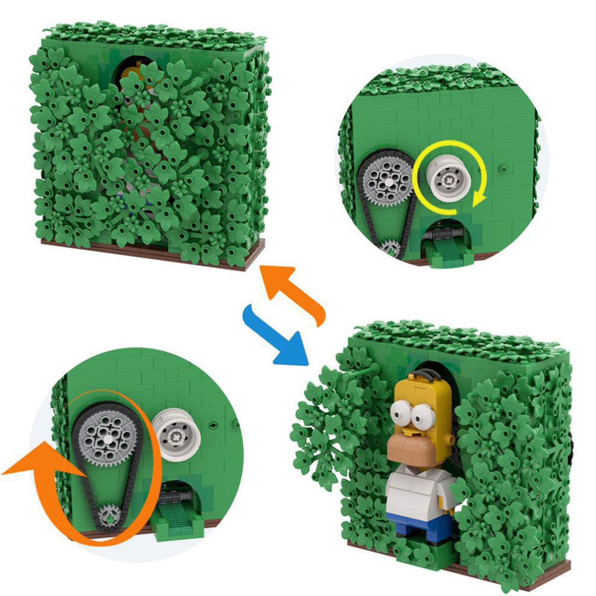 Zestaw klocków Homer Simpson backing into Bushes