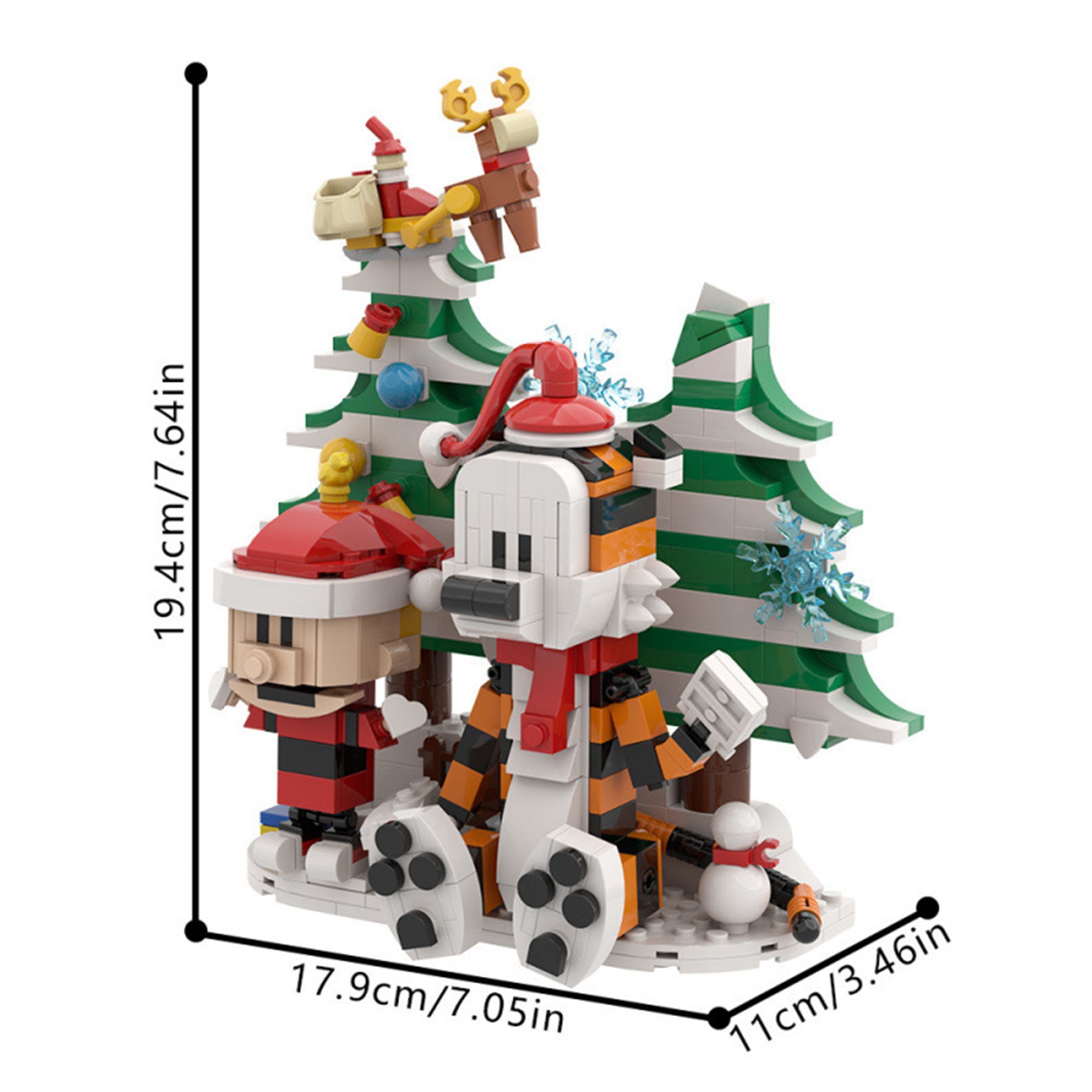 Zestaw klocków Calvin and Hobbes Christmas Scene
