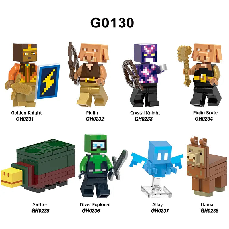 Zestaw figurek Minecraft - Zestaw x8