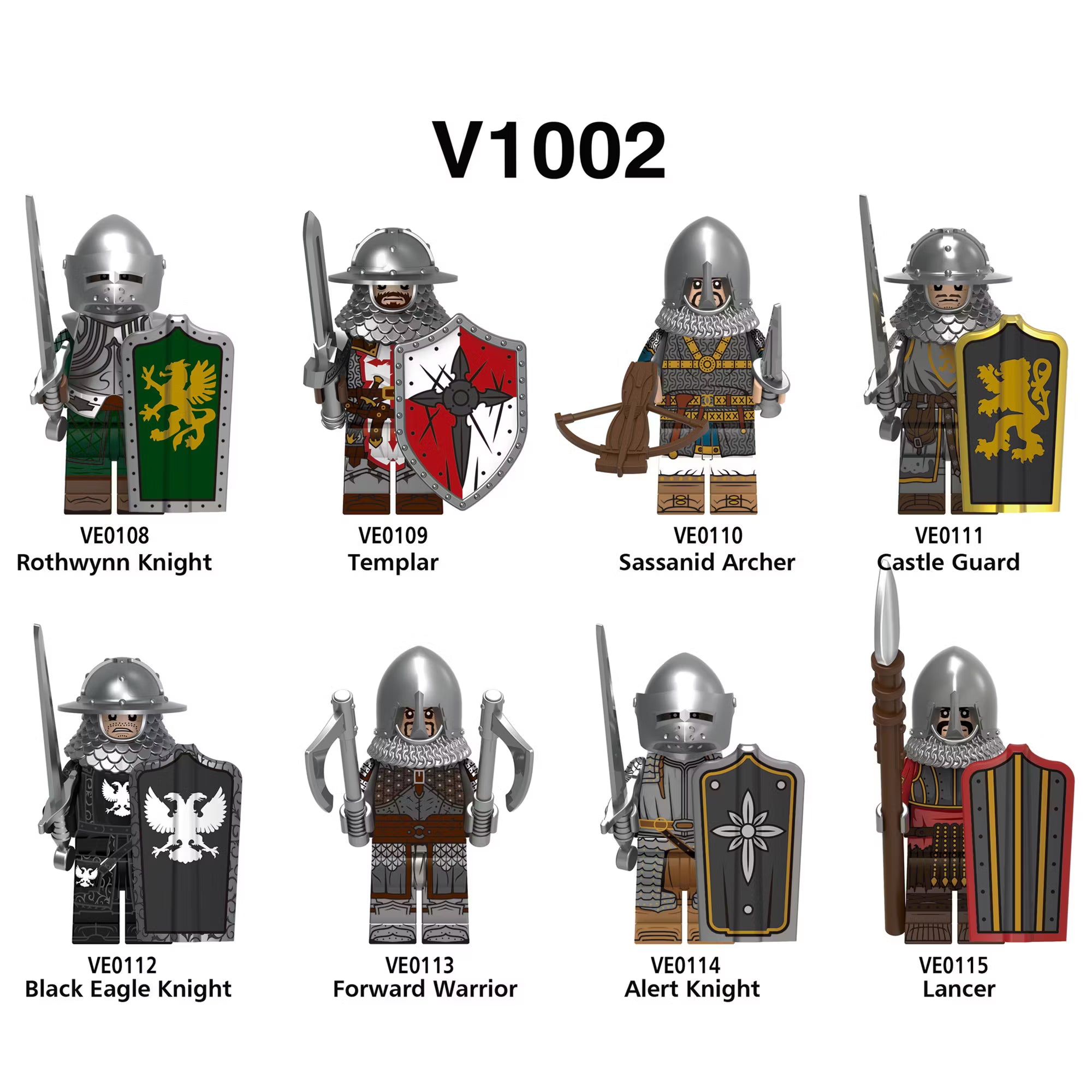 Set of knight figures