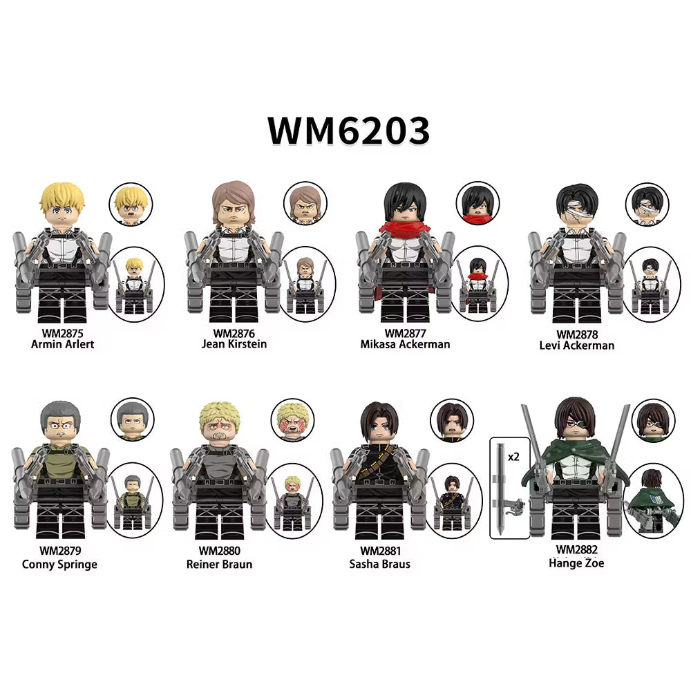 Zestaw figurek attack on titan