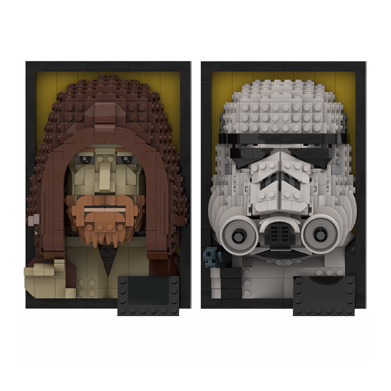 Zestaw klocków Star Wars 3D Frames - ObiWan Kenobi & Stoormtrooper - MOC115373 ST1537